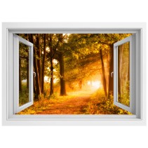 Vinilos ventanas 3d camino en la naturaleza